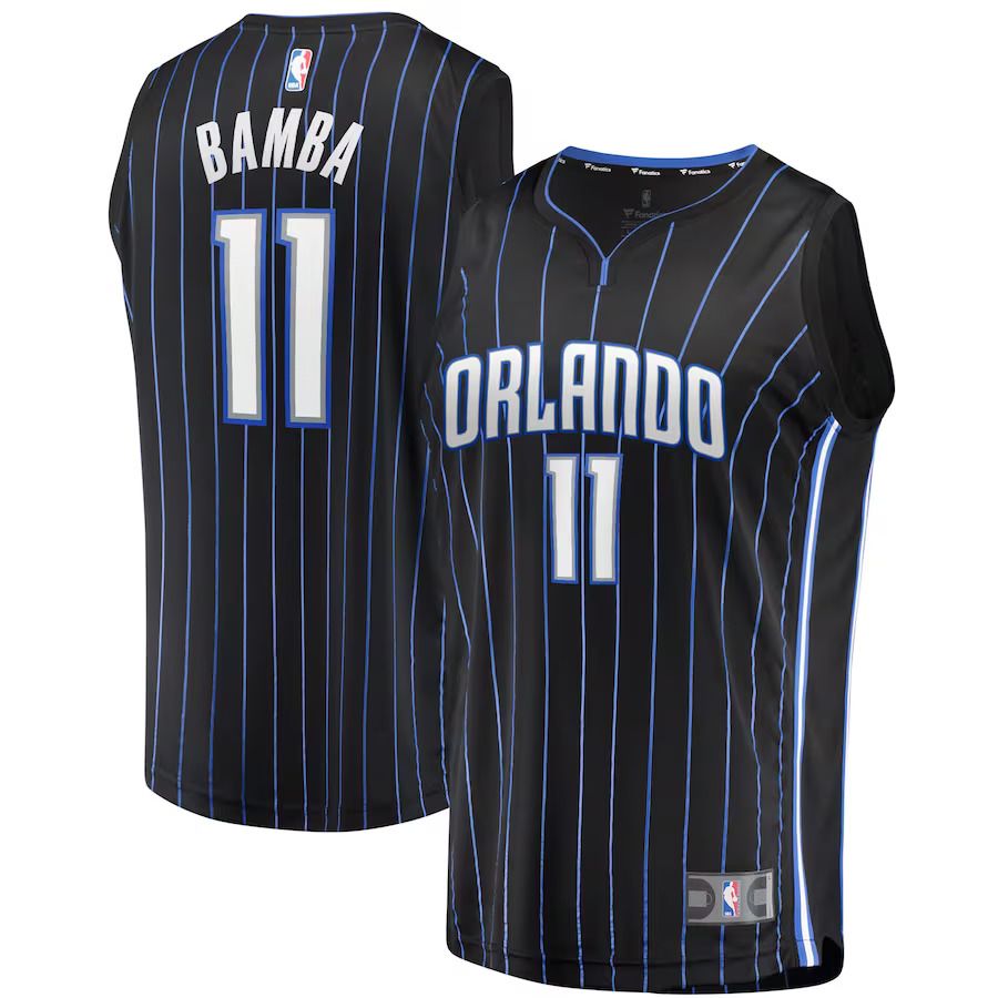 Men Orlando Magic 11 Mohamed Bamba Fanatics Branded Black Fast Break Replica NBA Jersey
